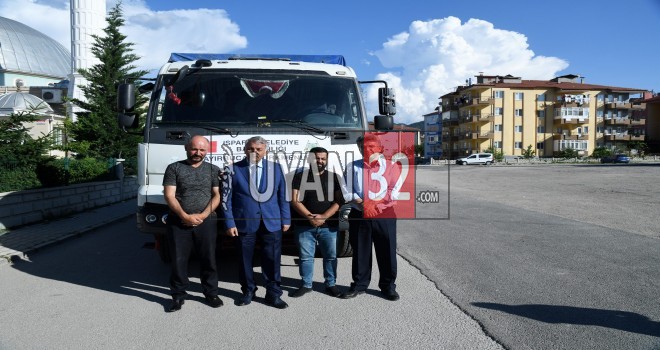 Türkmen Kardeşlerimize Isparta’dan Yardım Kamyonları Yola Çıktı