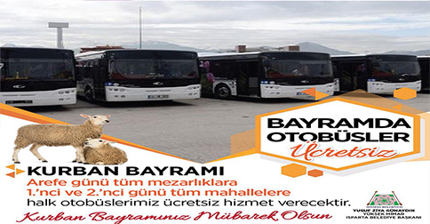 Bayramda Halk Otobüsleri Ücretsiz
