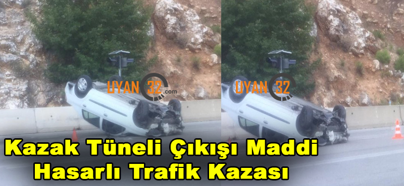 Kazak Tüneli Çıkışı Maddi Hasarlı Trafik Kazası