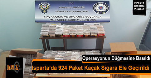 Isparta’da 924 Paket Kaçak Sigara Ele Geçirildi