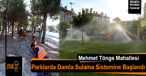Mehmet Tönge Mahallesindeki Parkında Damla Sulama Sistemi Başlandı