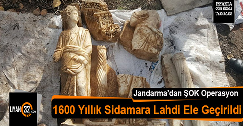 Isparta’da 1600 Yıllık Sidamara Lahdi Ele Geçirildi