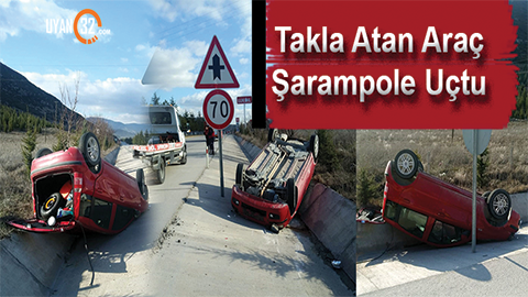 Isparta-Afyon Yolunda Trafik Kazası, 1 Kişi Yaralı