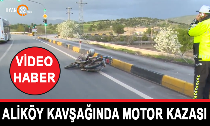 Isparta Aliköy Kavşağında Motor Kazası, 1 Yaralı Var