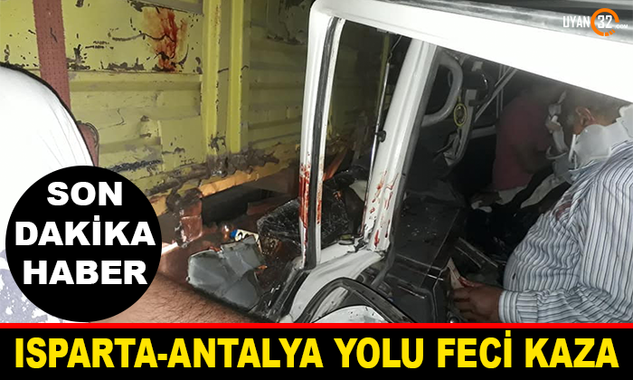 Isparta-Antalya Yolu Trafik Kazası 2 Yaralı