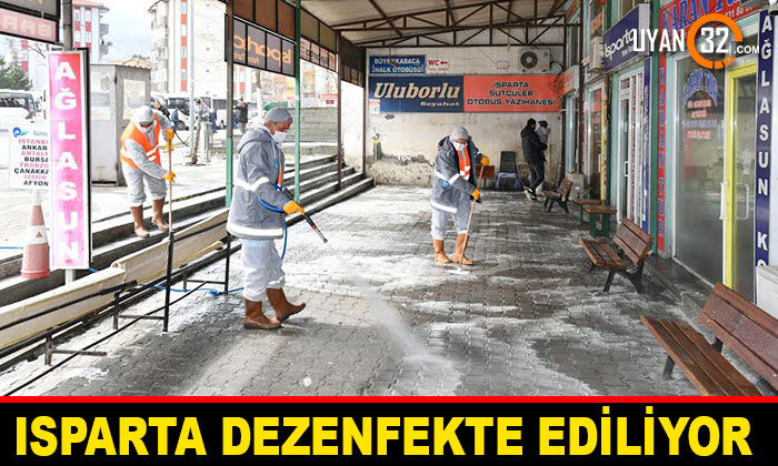 Isparta Belediyesinden Dezenfekte Çalışmalarında Dur Durak Yok