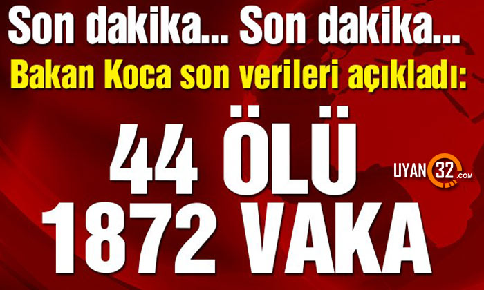 Bakan Koca Açıkladı! Türkiye’de Can Kaybı 44’e Yükseldi