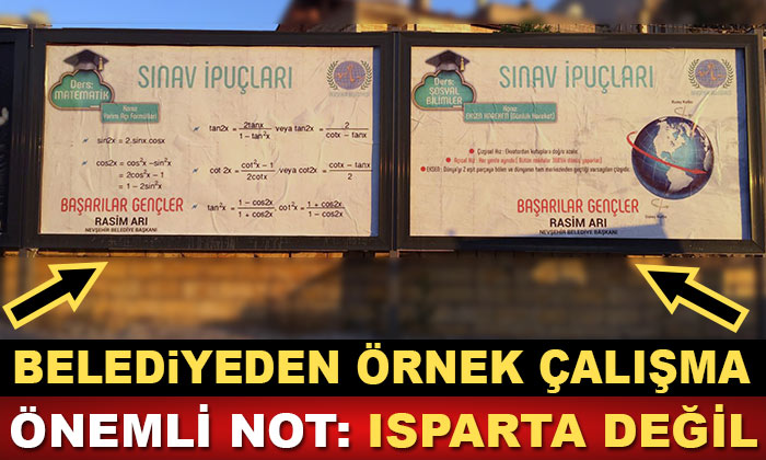 Burası Isparta Değil; Belediye Reklam Panolarını Öğrencilere Ayırdı..!