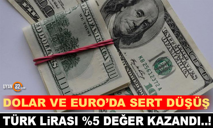 Dolar ve Euro’da Sert Düşüş: Türk Lirası % 5 Değer Kazandı!