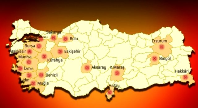 Türkiye'de ki Aktif Fay Hatları