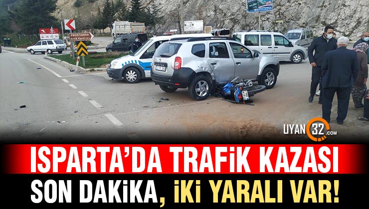 Eğirdir Akpınar Kavşağında Trafik Kazası; 2 Yaralı Var..!