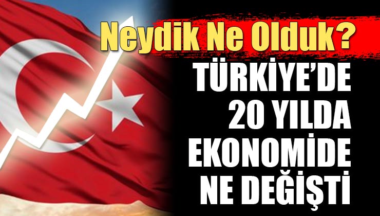 Neydik Ne Olduk ? Türkiye’nin 20 Yıllık Ekonomik Değişimi!