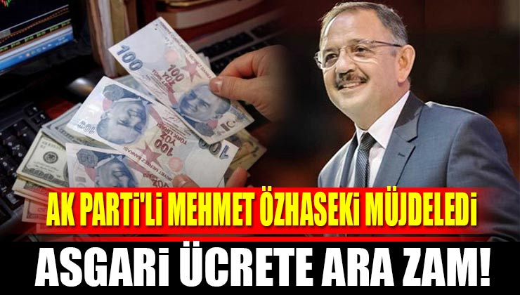 AK Parti’li Mehmet Özhaseki Müjdeledi Asgari Ücrete Ara Zam!
