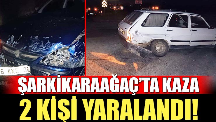 Şarkikaraağaç’ta iki otomobilin çarpışması sonucu 5 kişi yaralandı.