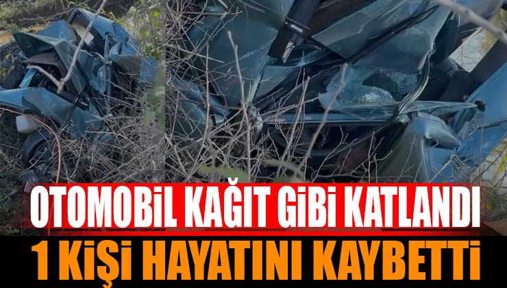 Otomobil Adeta Kağıt Gibi Katlandı 1 Kişi Hayatını Kaybetti