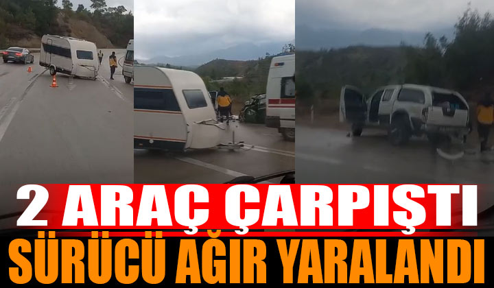 Isparta Antalya Yolunda Kaza Sürücü Ağır Yaralandı